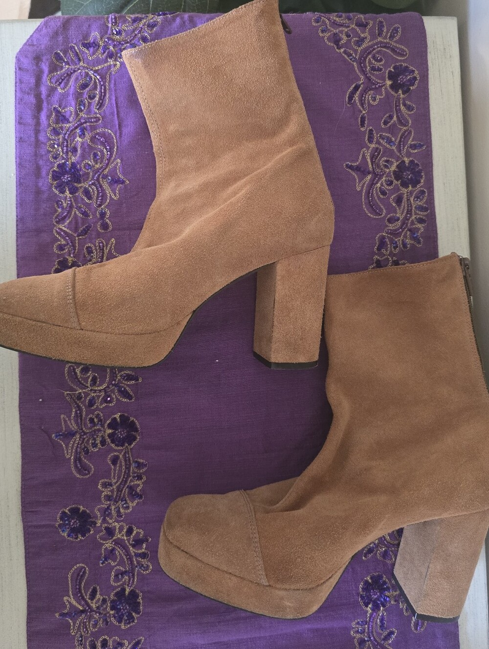 Free People Suede Platform Boots